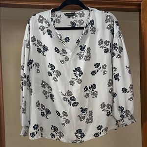 Banana Republic Floral Blouse, Medium Petite